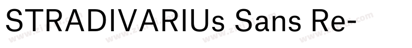 STRADIVARIUs Sans Re字体转换